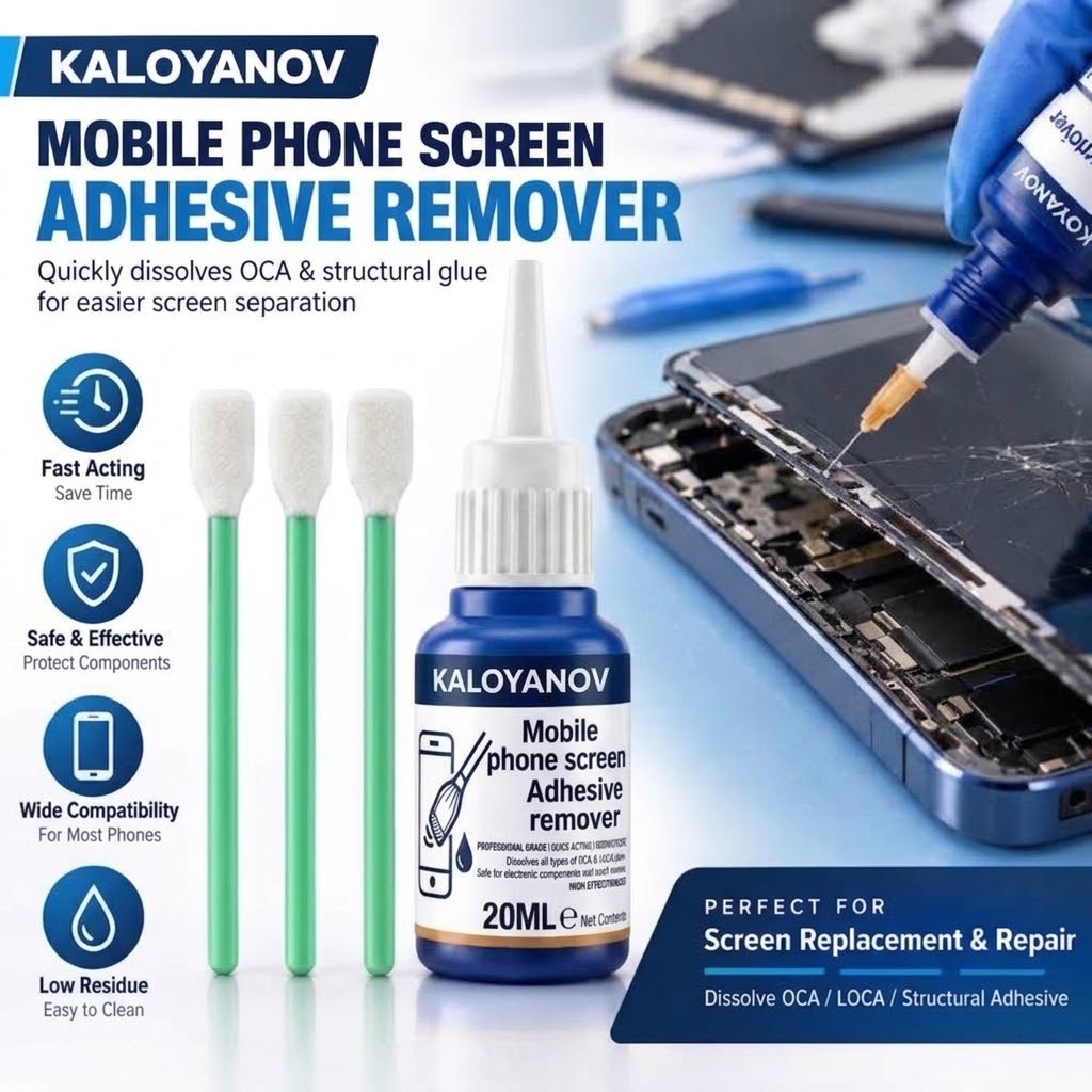 Lcd Screen Adhesive - 携帯電話画面の接着剤除去用精密針、平綿棒、LCDガラス分解用接着剤クリーナー、修理用ハンドツールキット