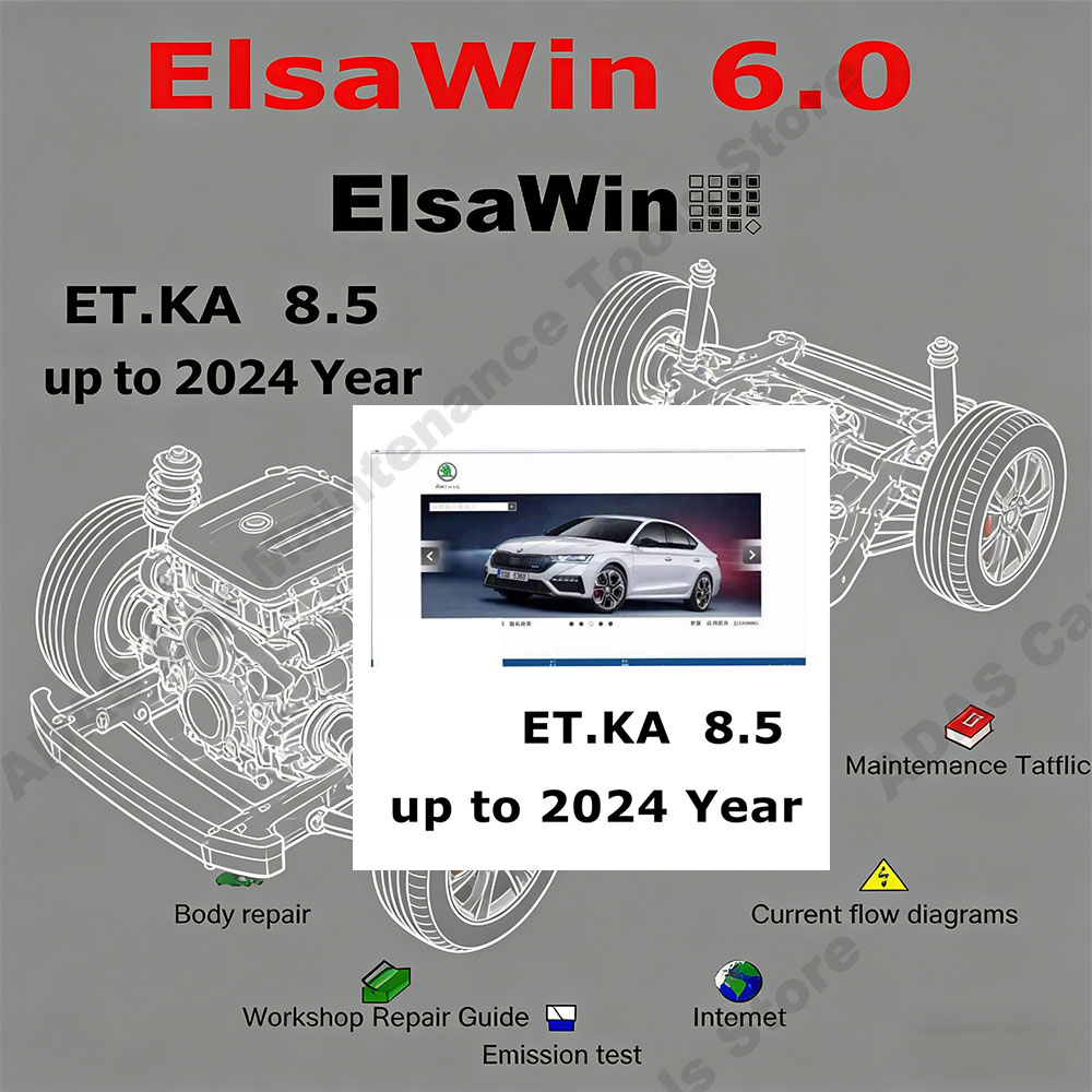 Electronics Repair Tool - 最新のホットカーメンテナンスツール Elsawin 6.0 ETKA 8.5 自動車修理ソフトウェア