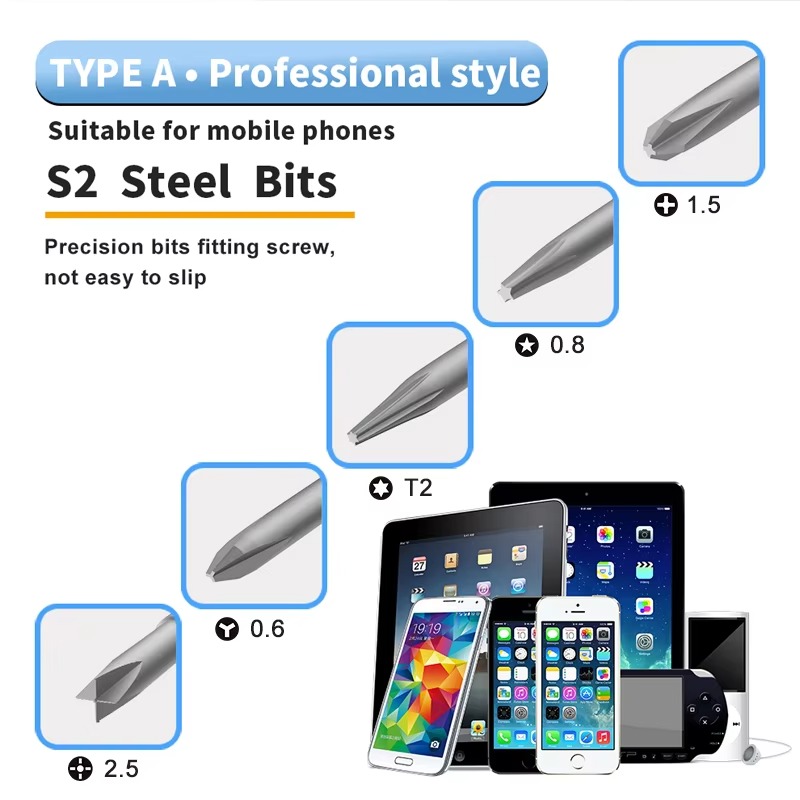 5 in 1プロフェッショナルスチールS2携帯電話修理用ドラ - Electronics Repair Game のレビューと価格