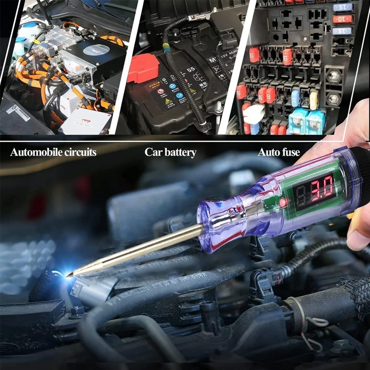 車トラック電圧回路テスター 6V 12V 24V 自動車診断 - Electronics Repair Tool のレビューと価格