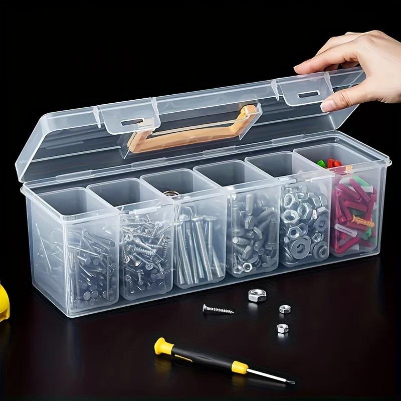 7ピース透明パーツ収納ボックスオーガナイザー調整可能な仕切り - Electronics Repair Garage のレビューと価格